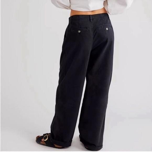 Free People Addy Chino Black Pants - Picture 2 of 7